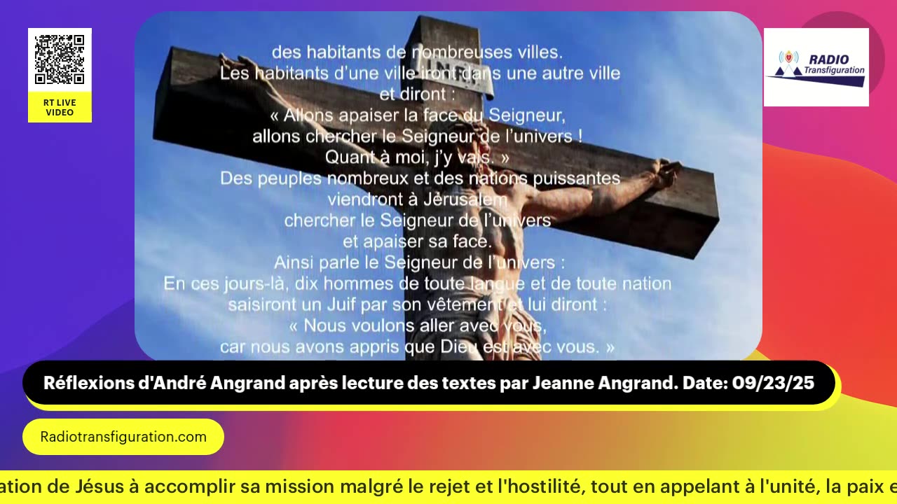 Réflexions d'André Angrand après lecture des textes par Jeanne Angrand. Date: 09/30/25