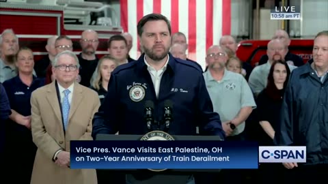 VP Vance in East Palestine Ohio: "President Trump Wanted to Deliver a Message that this Community Will Not be Forgotten.." 2/3/25