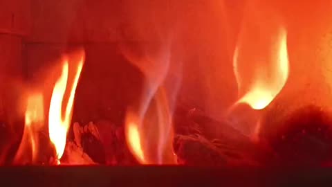 Fire in the stove