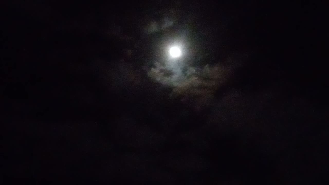 I'm Outside just looking at the Moon at Nighttime