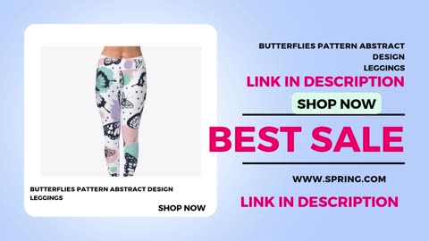 Butterflies Pattern Abstract Design Leggings