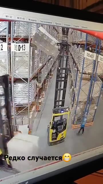 Amazing forklift save