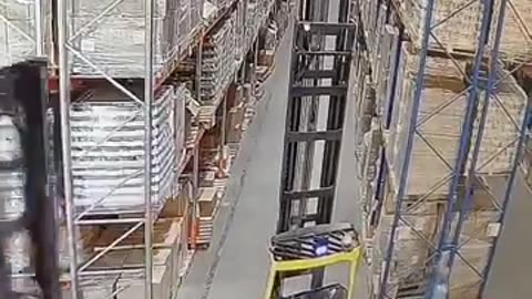 Amazing forklift save