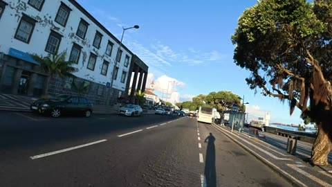 LIVE: Ponta Delgada E-Scooter Drive sunny Afternoon, Sao Miguel Azores Portugal - 07.10.2025 #IRL