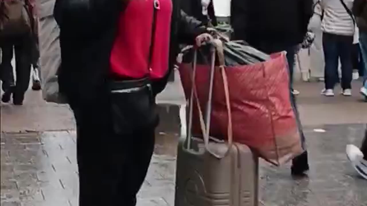 Dublin I deranged African is screaming at people in the street.