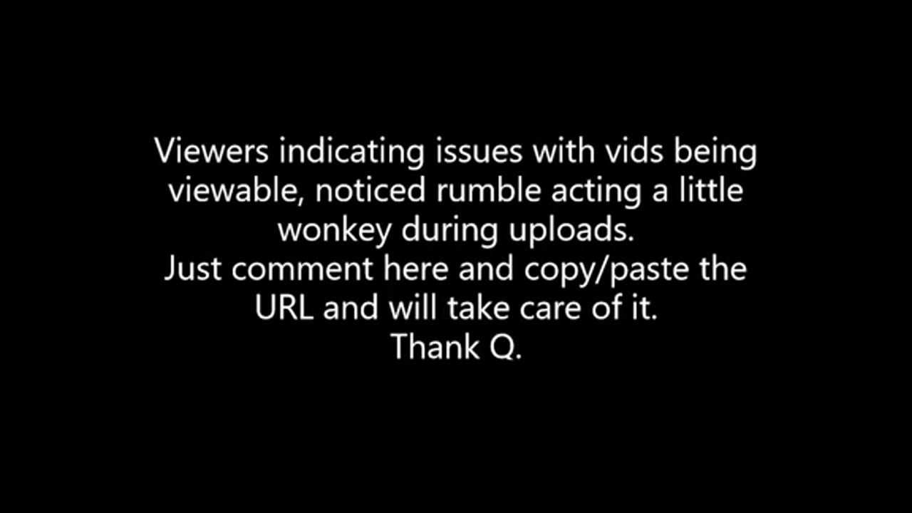 Rumble issues with vids .. working on it
