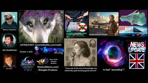 SAY WHAT 10/4/25 - Guns, Dragons Antarctica, Matthew Message
