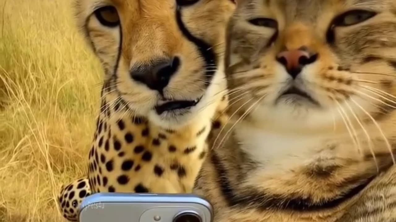 Cat Selfie With Her Wild Friends - FunkyPets4u