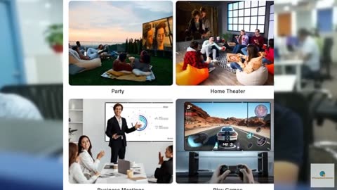 Projector Screen - 120 inch Projector Screen 16:9 Washable Foldable Portable Pro