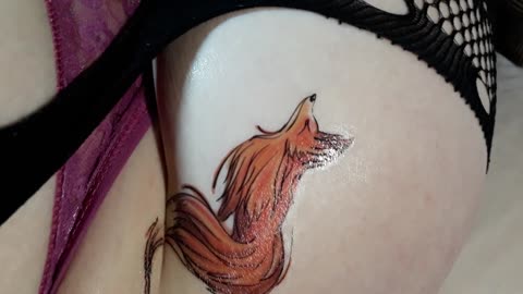 fox temporary tattoo sticker magic art design