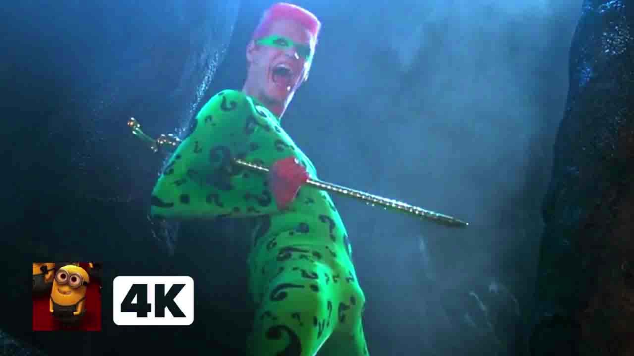 Batman Forever (1995) 4K - Riddler Trashes the Batcave _ Movieclips