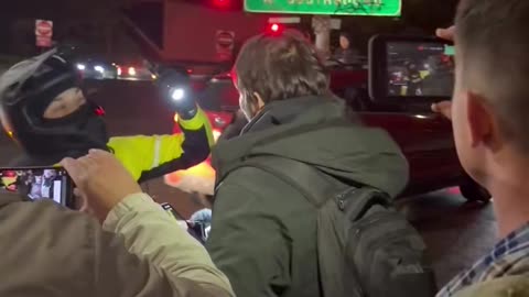 Another violent attack from the peaceful protesters outside the Portland ICE facility.