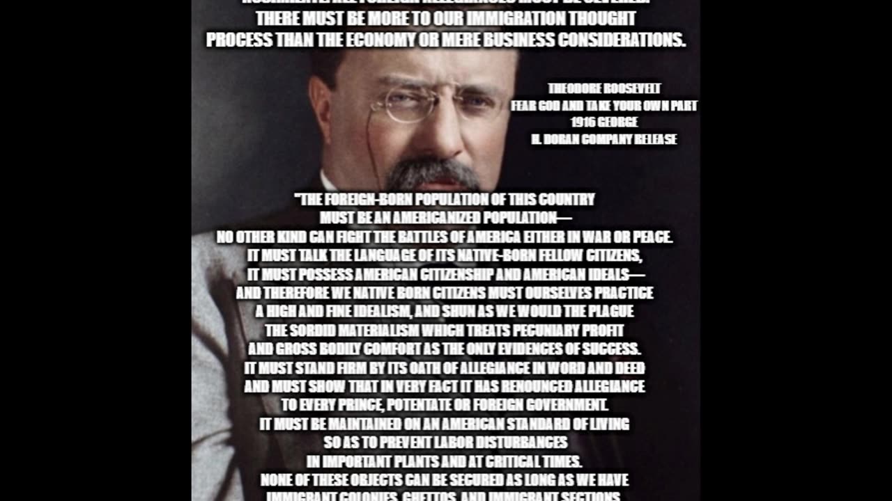 1916 Theodore Roosevelt Fear God and Take Your Own Part 1916 George H. Dorian Company Release (2)