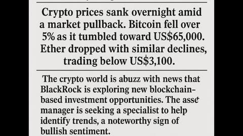 60 Second Crypto News – Powered by OrangeBrickRoad.com.au 🌍 Markets under pressure