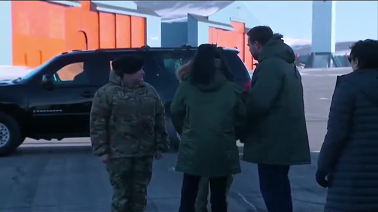Vice President JD Vance and Second Lady Usha Vance arrive in Greenland.