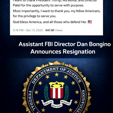 BREAKING: Dan Bongino Announces He’s Leaving the FBI 💥