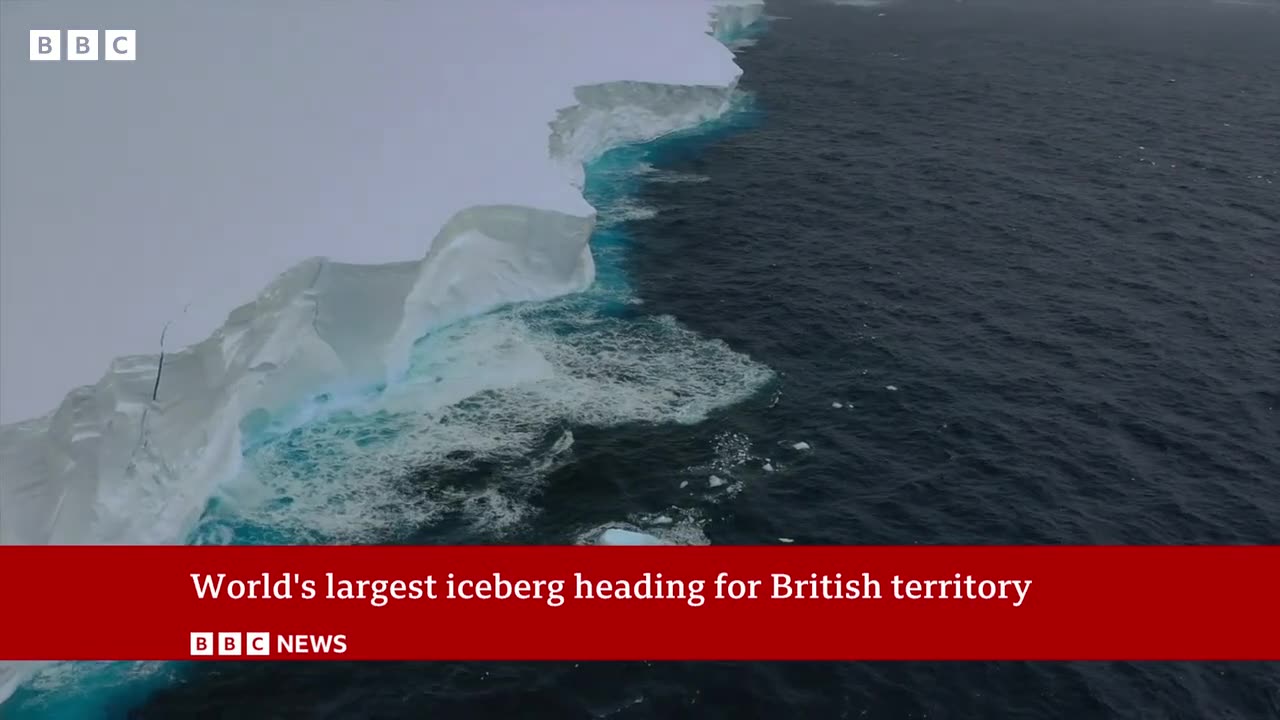 World's largest iceberg heading for British territory | BBC News
