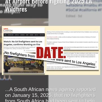 Fact Check: Video Does NOT Show South African Firefighters Dancing At Airport Before 2025 LA Fires