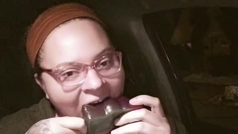 Eating an Extra Large Gummy Bear from Five Below in My Car