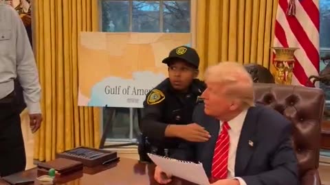 13-year-old DJ Daniel from last night's address is in the OVAL OFFICE with President Trump