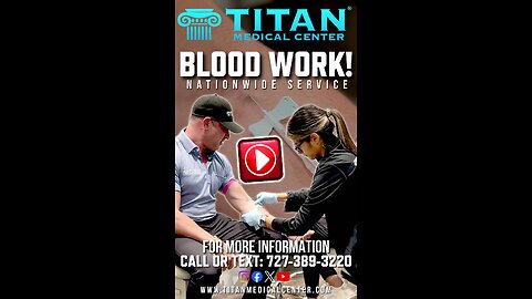 Nationwide Blood Work At Titan Medical Center With John Tsikouris!