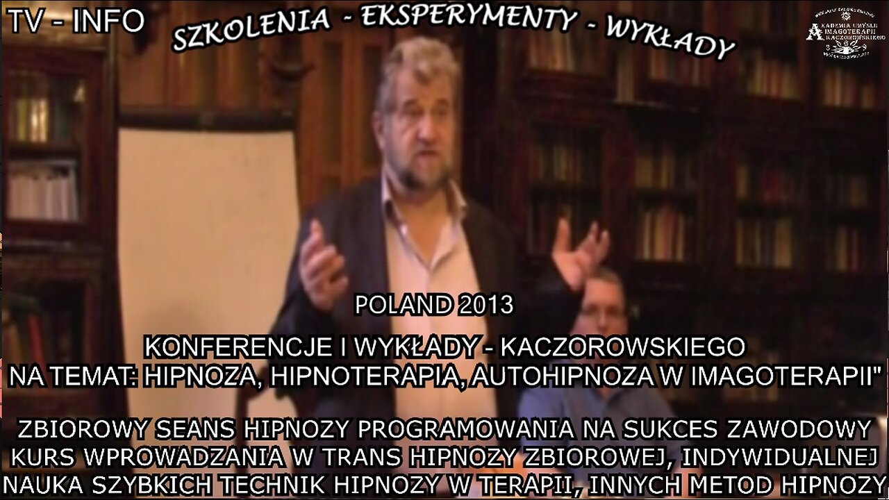 ZBIOROWY SEANS HIPNOZY PROGRAMOWANIA NA SUKCES ZAWODOWY. KURS WPROWADZANIA W TRANS HIPNOZY ZBIOROWEJ INDYWIDUALNEJ.