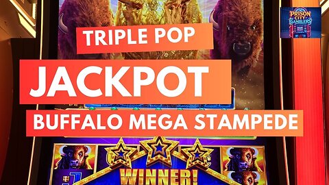 Triple Pop JACKPOT Bonus on Buffalo Mega Stampede 🔥🔥🔥