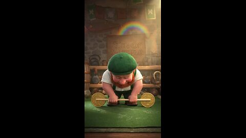 Gold-Lifting Goes Wrong #SoraAI #AIVideo #GymFail #LeprechaunLife #Strongman