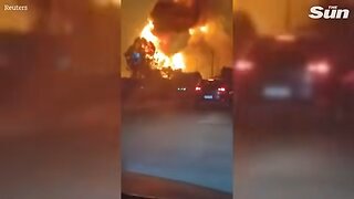 Massive explosion rocks international airport as industrial park engulfed in inferno