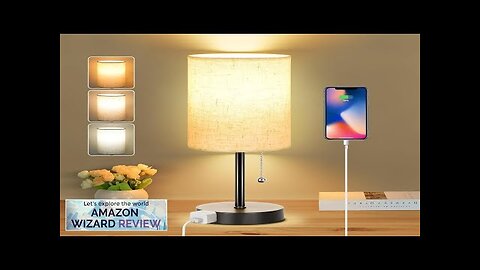 Dott Arts Table Lamp for Bedroom 3-Color Bedside Lamps with Pull Chain Review