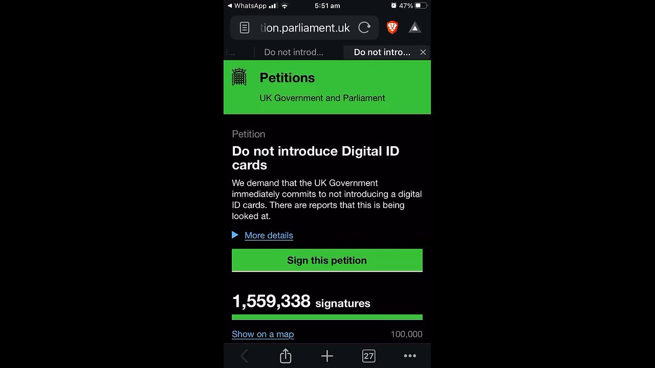 Petition for no to digital iD