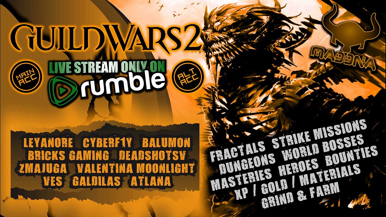 GUILD WARS 2 ALT/MAIN ACC MASH UP on discord with us @AOAGeneral, @Fairy Mysterious, @TGKilla, @Leyanore THANK YOU ALL!!!