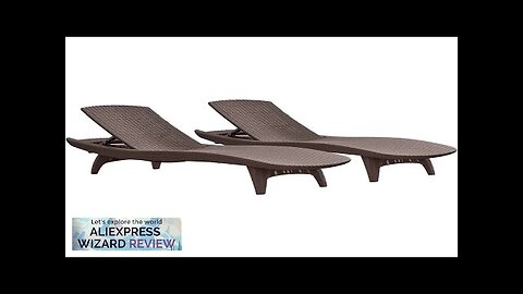 Keter Set of 2 Pacific Sun Lounge Chair Outdoor Chaise Pool Chairs Review