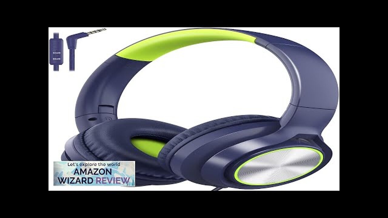 Kids Headphones with Microphone Wired Over Ear Headsets with Limited Volume 85dB/ Review