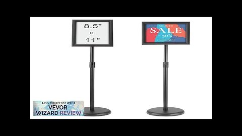 VEVOR Pedestal Sign Holder 8.5 x 11 Inch Vertical and Horizontal Adjustable Review