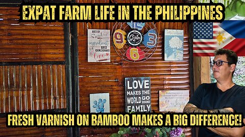 Expat Life in the Philippines | Fresh Bamboo Wall Makeover at the Farm 🇵🇭 | Simple DIY Upgrade