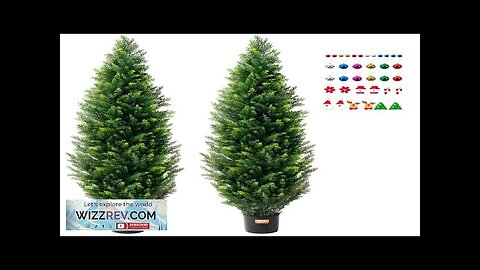 VEVOR 2 Pack 5' Artificial Cedar Topiary Tree Faux Plant UV Decor Review