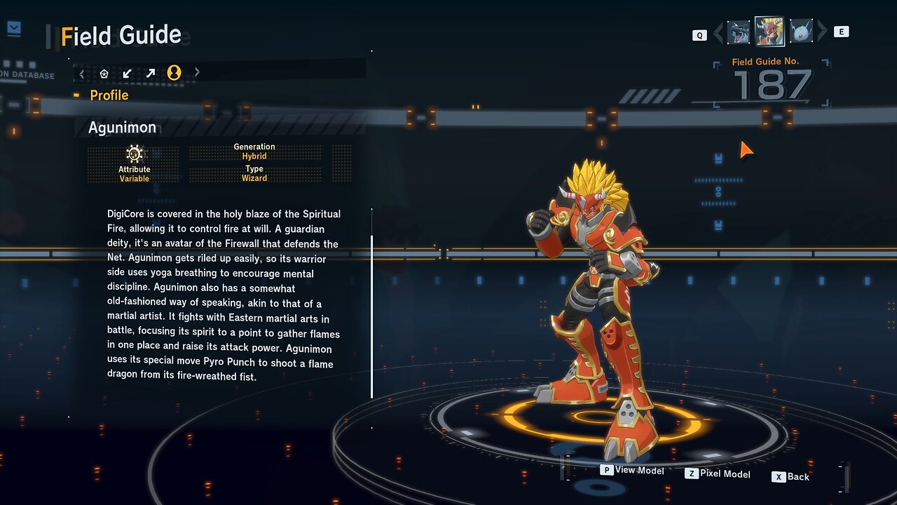 agunimon all digivolution/de-digivolution/profile Digimon Story Time Stranger