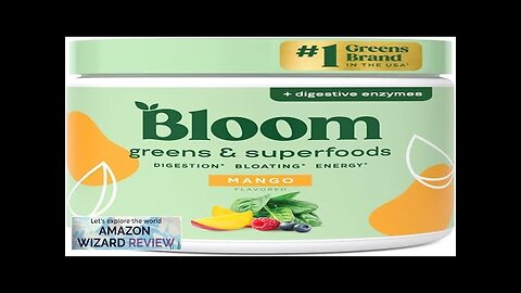 Bloom Nutrition Superfood Greens Powder Digestive Enzymes with Probiotics and Prebiotics Review