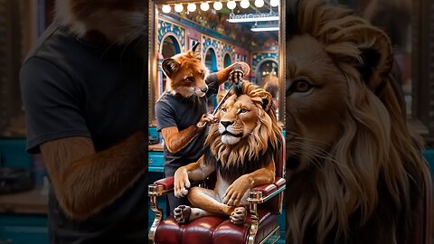 Fox the Barber's Secret Snack! AI Funny Animal Shorts