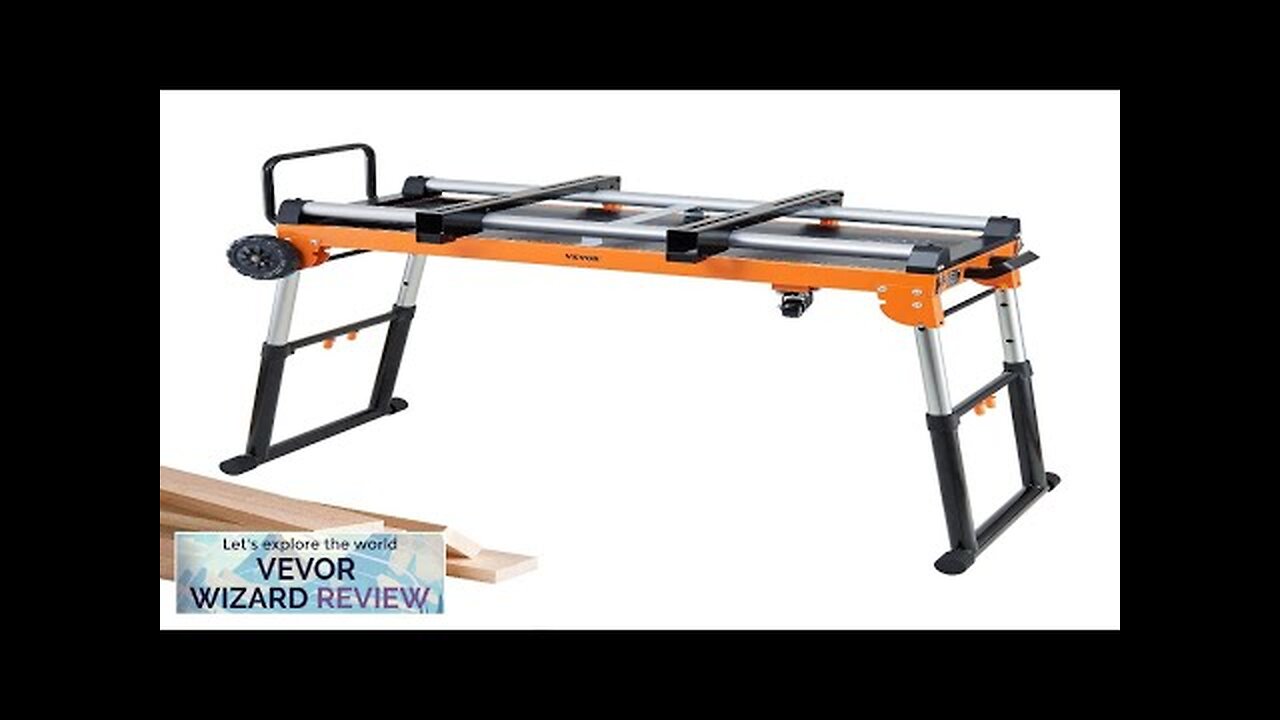 VEVOR Miter Saw Stand 42in Collapsible Rolling Miter Saw Stand with Onboard Review