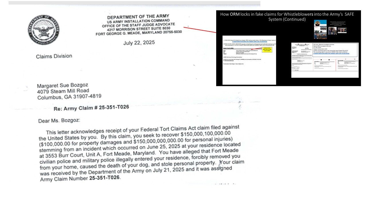 UPDATE ON OUR MULTI BILLION LAWSUIT THAT THE MILITARY MUST PAY AS A MATTER OF LAW - RIGHT MAJ SMITH