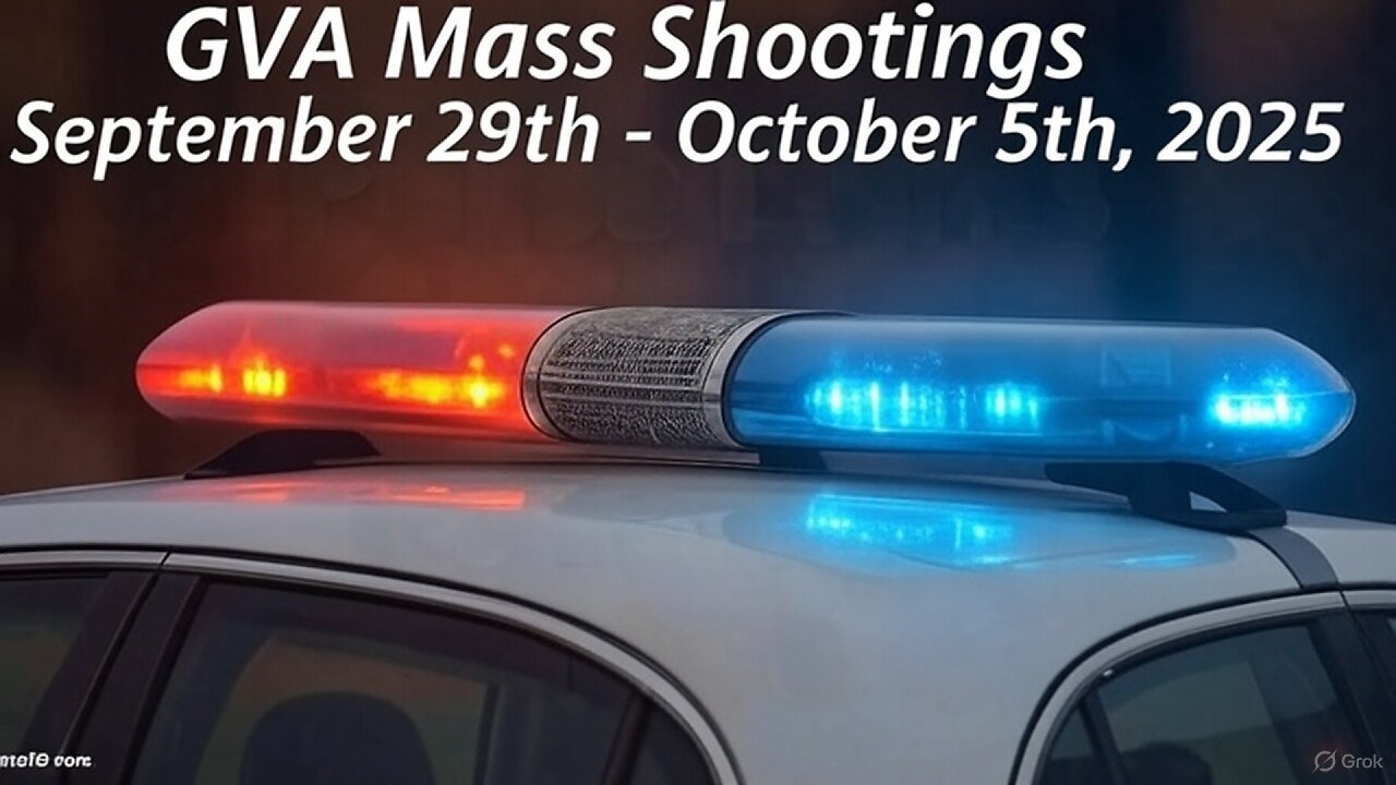Mass Shootings according Gun Violence Archive for September 29th to October 5th, 2025