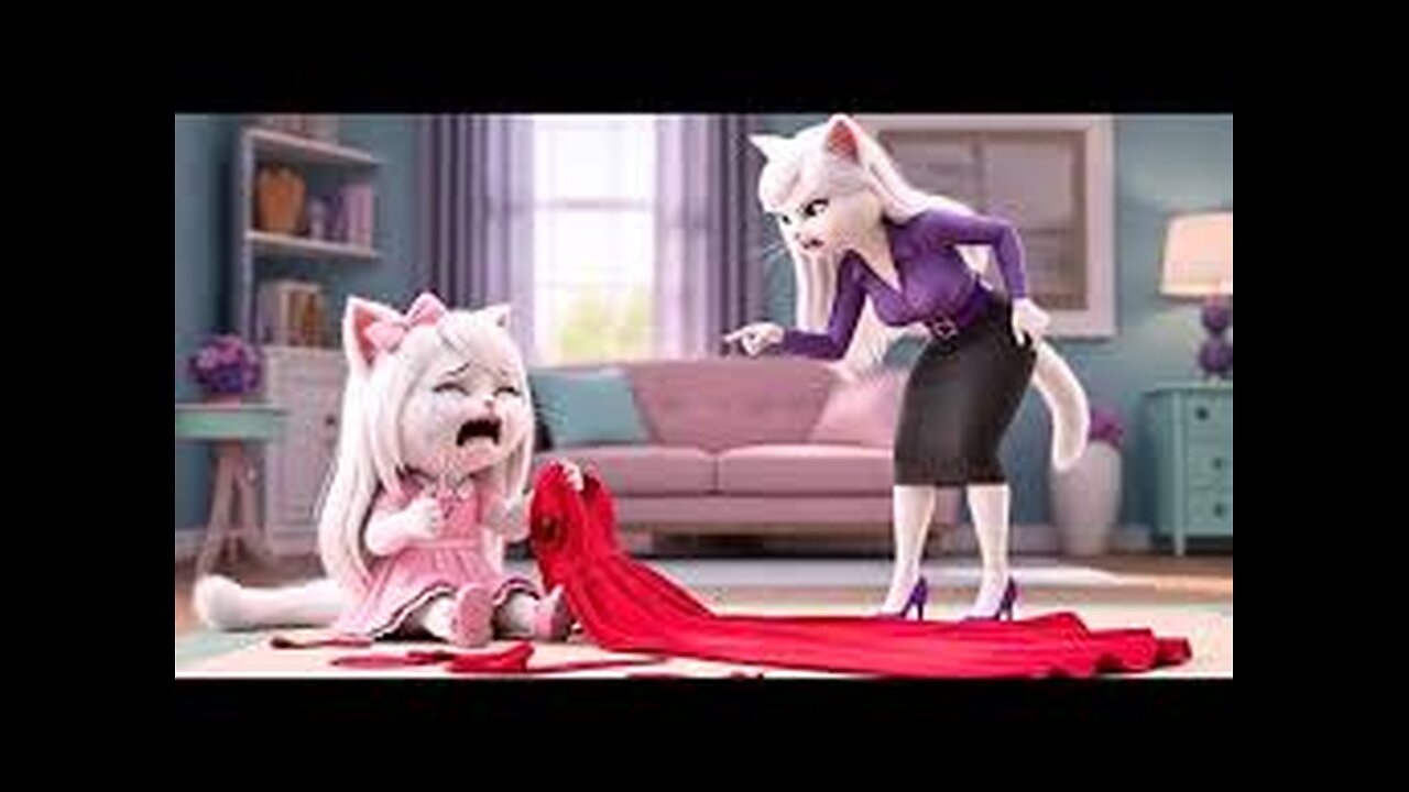 Oh no😱! The kitten ruined the expensive dress👗 and the unexpected ending😻#aicat#catshorts#cat