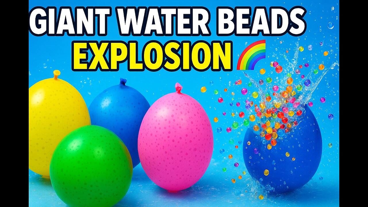 GIANT WATER BEADS EXPLOSION 🌈