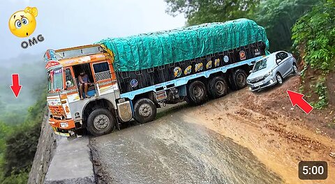 Lorry Videos: Dare Drive On Dangerous Ghat Down Turns | Ghat Trucks | Truck Videos