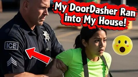DoorDash ICE RAID! Driver Runs into Customers House to Avoid Deportation