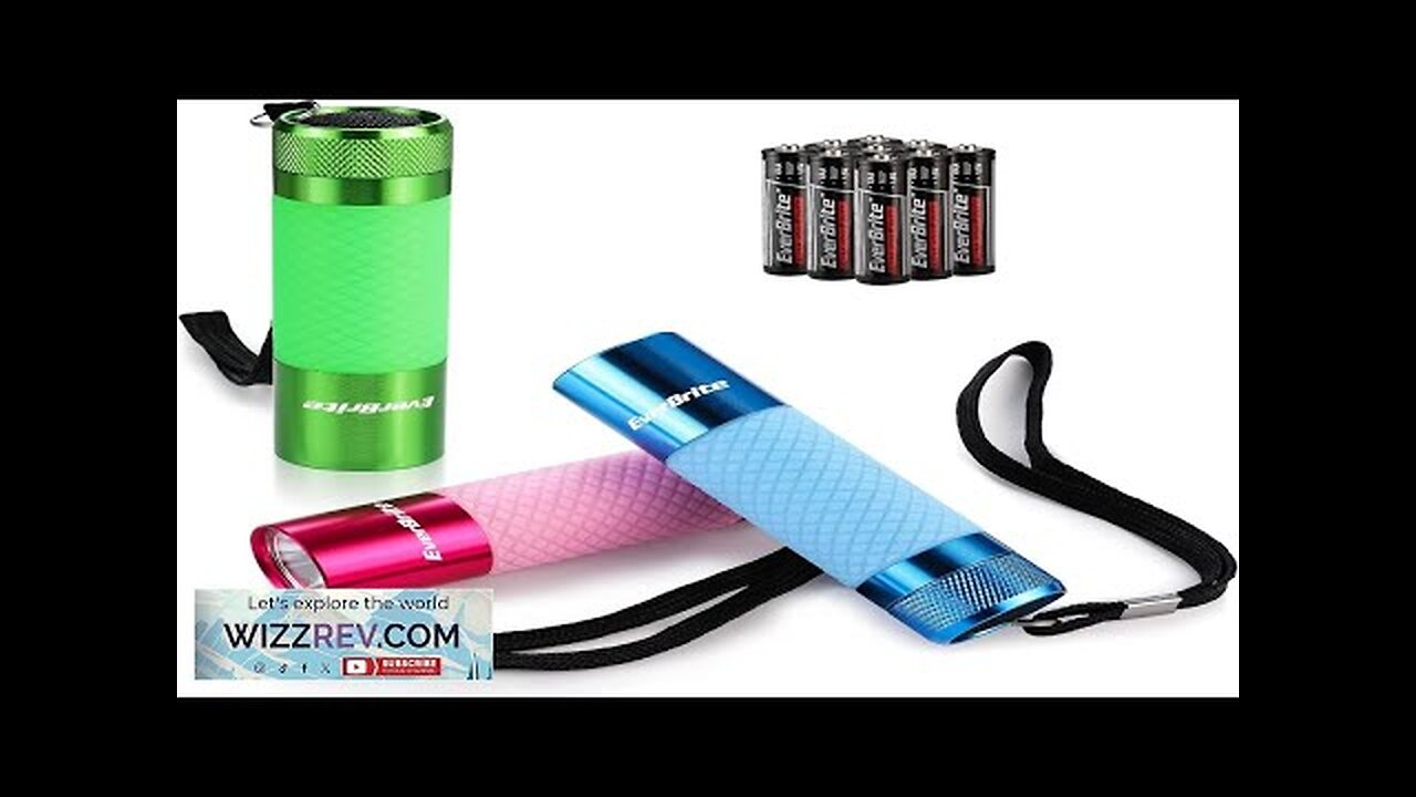 EverBrite 3-Pack Mini Flashlights Glow in Dark Flashlights Aluminum LED ...