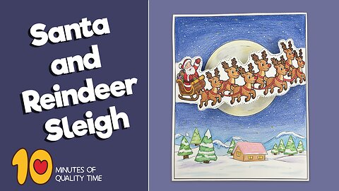 Santa Claus Riding His Reindeer Sleigh Craft