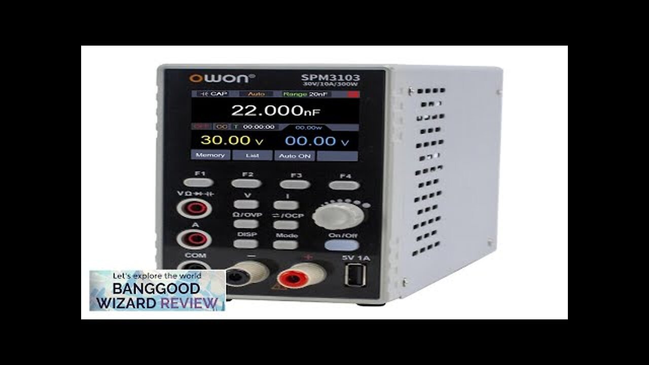 OWON SPM Programmable DC Power Supply 150W/300W 60V/10A 60V/5A 2.8" LCD 10mV/1mA Review